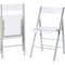 Isl Furnishings Kasper Flex Luxury Modern Folding Chairs Silver, PR CH43DC-2PK-AR01-PC10 - alternate 1